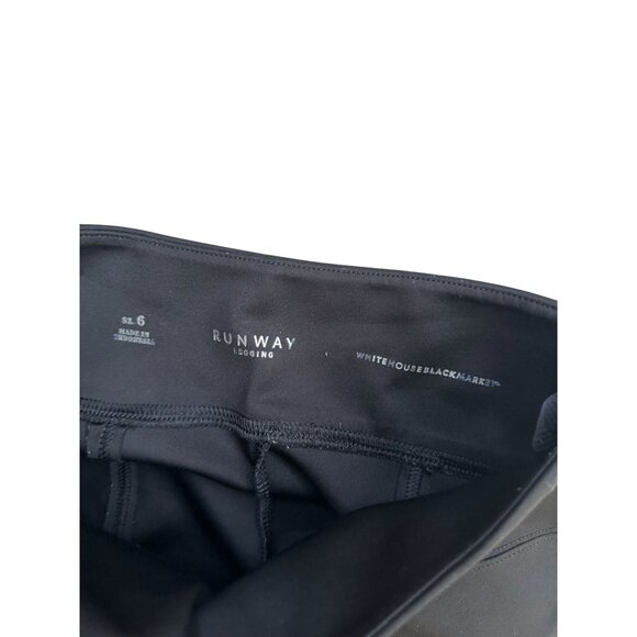 WHITE HOUSE BLACK MARKET Black Runway Legging Size 6 - Picture 4 of 6